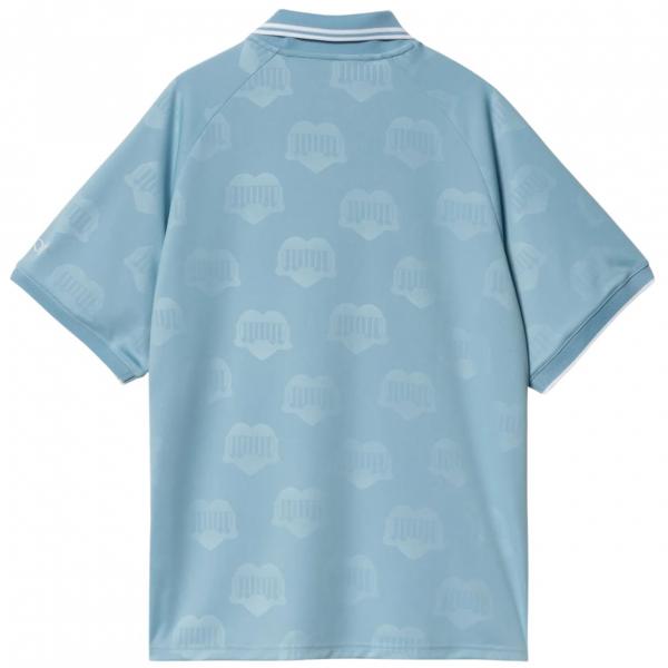 CARHARTT WIP S/S HARTT'S FOOTBALL HEART TRAIN JACQUARD BLUEBIRD T-SHIRT