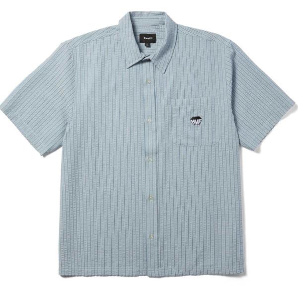 HUF BIG BLOCK STRIPED S/S SHIRT LIGHT BLUE