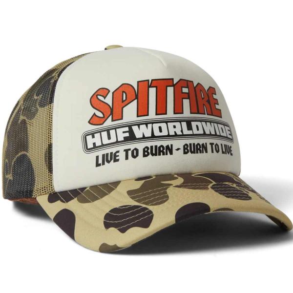 HUF X SPITFIRE FOREVER TRUCKER HAT CAMO CAPPELLO