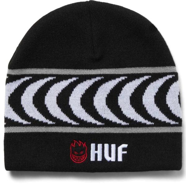 HUF X SPITFIRE SKULL BEANIE BLACK