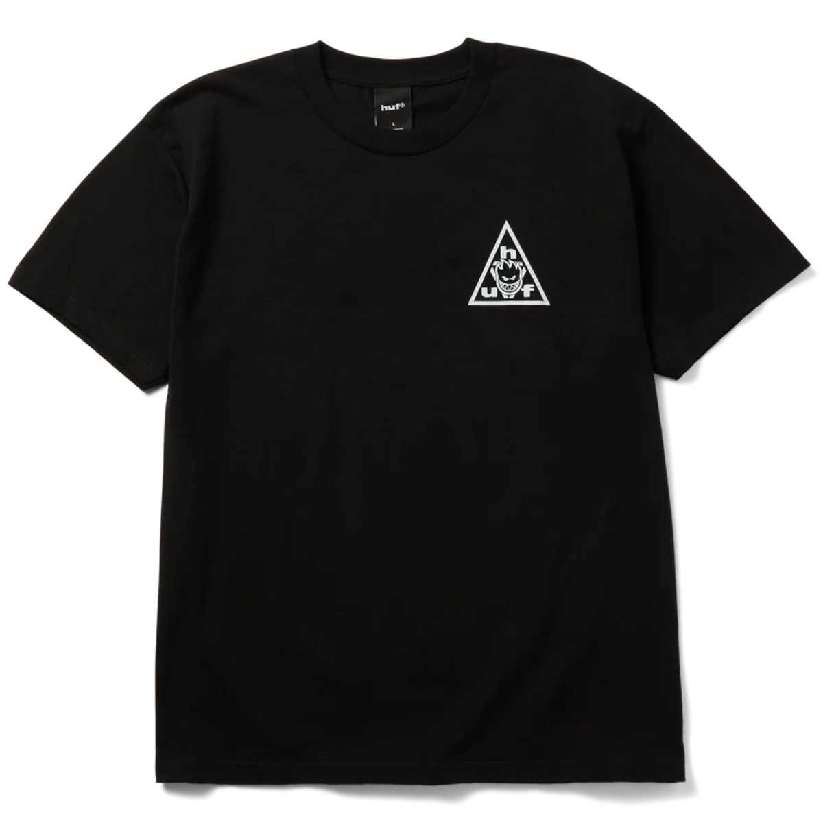 HUF X SPITFIRE STICKER TRIPLE TRIANGLE BLACK T-SHIRT