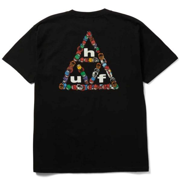HUF X SPITFIRE STICKER TRIPLE TRIANGLE WHITE T-SHIRT