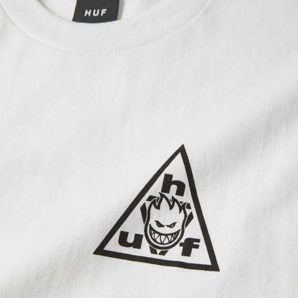 HUF X SPITFIRE STICKER TRIPLE TRIANGLE WHITE T-SHIRT
