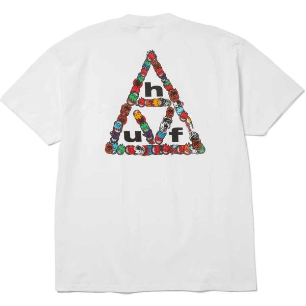 HUF X SPITFIRE STICKER TRIPLE TRIANGLE WHITE T-SHIRT