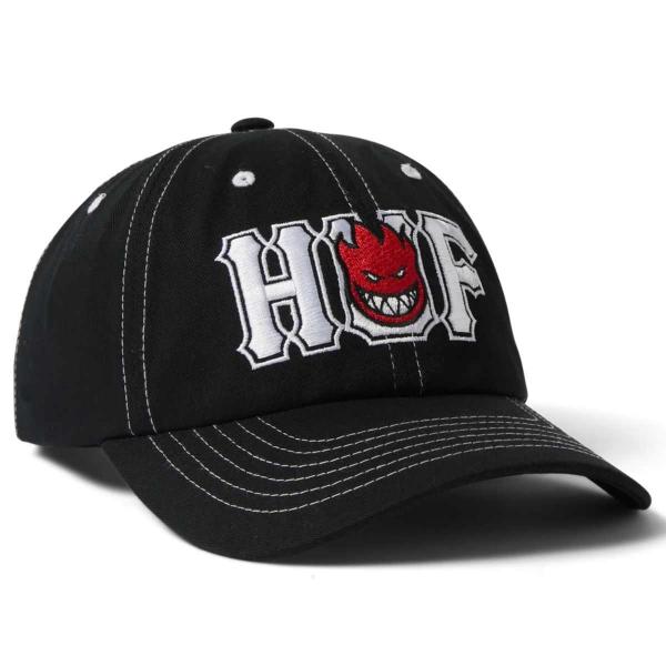 HUF X SPITFIRE UNION SNAPBACK HAT BLACK CAPPELLO