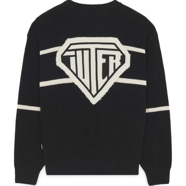 IUTER RACING JUMPER BLACK MAGLIONE