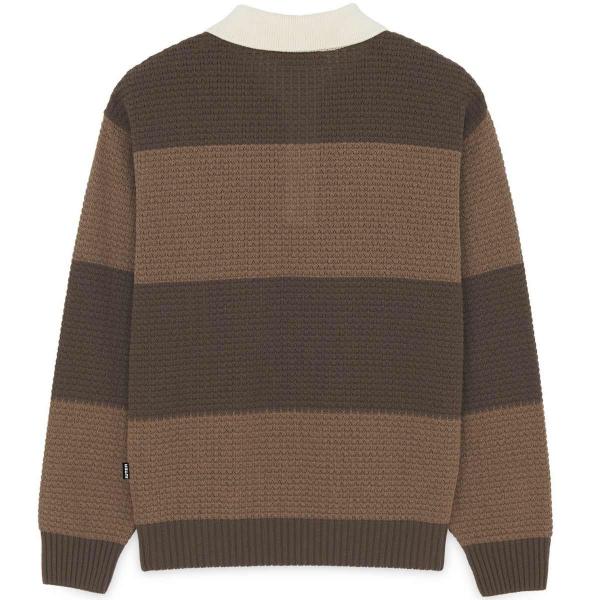 SOULS KNIT POLO JUMPER BROWN.
