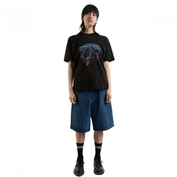 WASTED PARIS CASPER PREY SHORT WASHED BLUE
