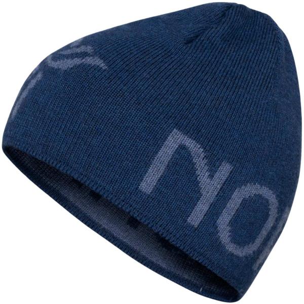 NORRONA /29 MID MERINO ULL LOGO BEANIE INDIGO NIGHT MELANGE