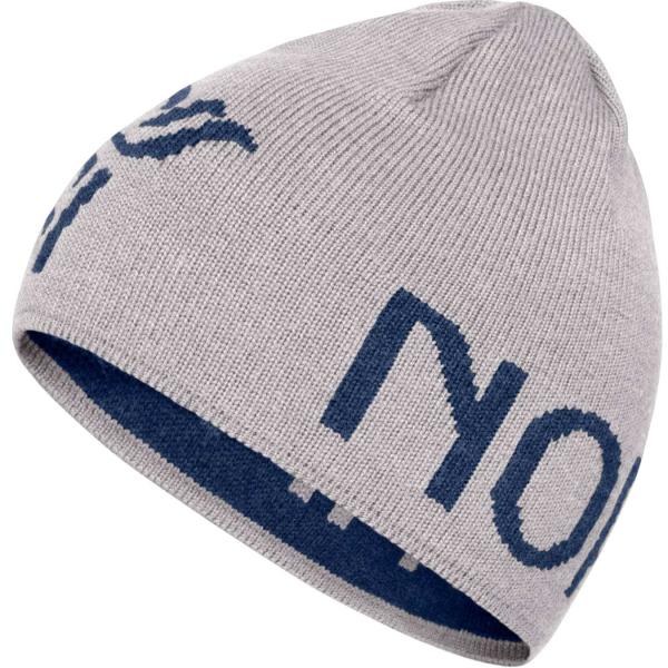 NORRONA /29 MID MERINO ULL LOGO BEANIE GREY MELANGE