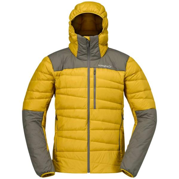 NORRONA FALKETIND DOWN 750 ZIP HOOD GOLDEN PALM PIUMINO