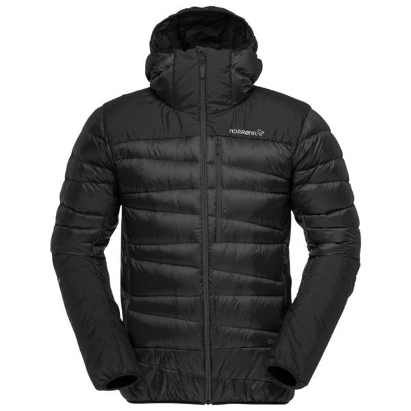 NORRONA FALKETIND DOWN750 ZIP HOOD CAVIAR BLACK PIUMINO