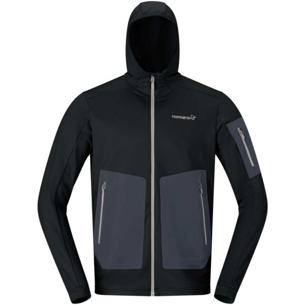NORRONA FALKETIND WARM2 STRETCH HOOD CAVIAR BLACK FELPA TECNICA