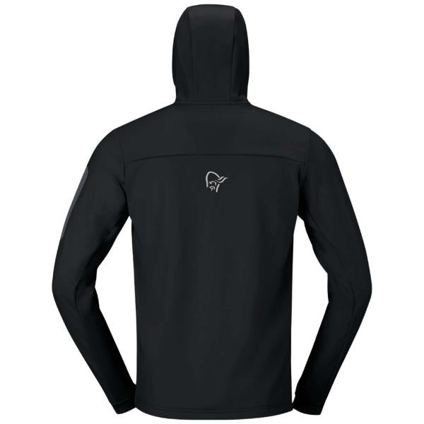 NORRONA FALKETIND WARM2 STRETCH HOOD CAVIAR BLACK FELPA TECNICA