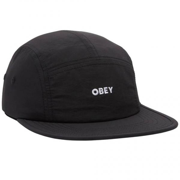 OBEY BOLD NYLON CAMP HAT BLACK CAPPELLO