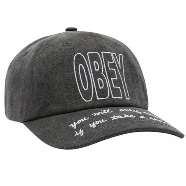 OBEY CHANCE VELCRO CAP PIGMENT BLACK