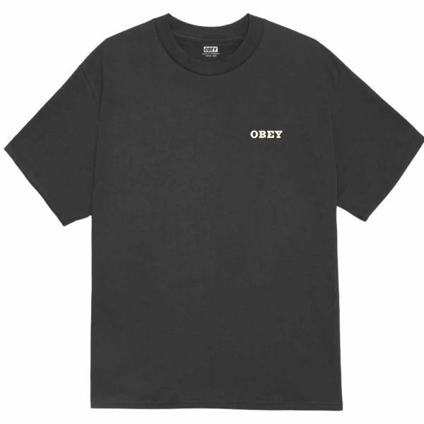 OBEY SAVAGE SOUNDS LEOPARD CLASSIC VINTAGE BLACK T-SHIRT