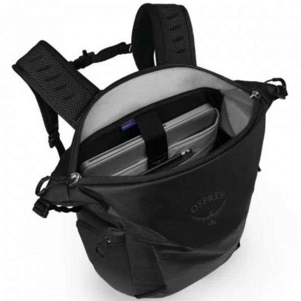 OSPREY TRANSPORTER ZINCH RAVEN BLACK ZAINO VIAGGIO