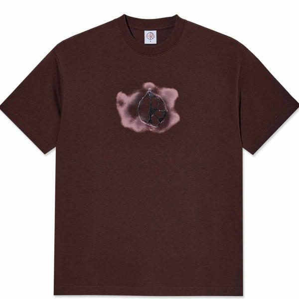 POLAR METAL LOGO WASHED BORDEAUX T-SHIRT