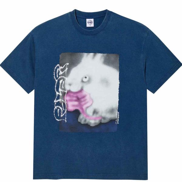 POLAR RABBIT WASHED BLUE T-SHIRT