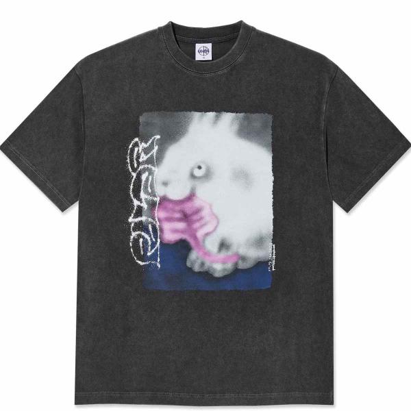 POLAR RABBIT SILVER BLACK T-SHIRT
