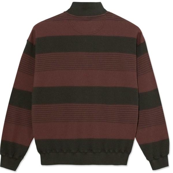 POLAR SURF HALF ZIP LS SHIRT - DIRTY BLACK/BROWNSTONE