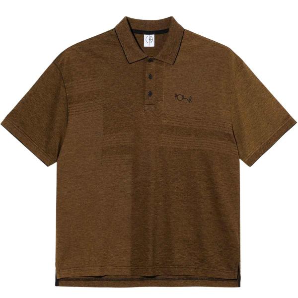 POLAR SURF POLO SHIRT PIQUE BLACK/CARAMEL