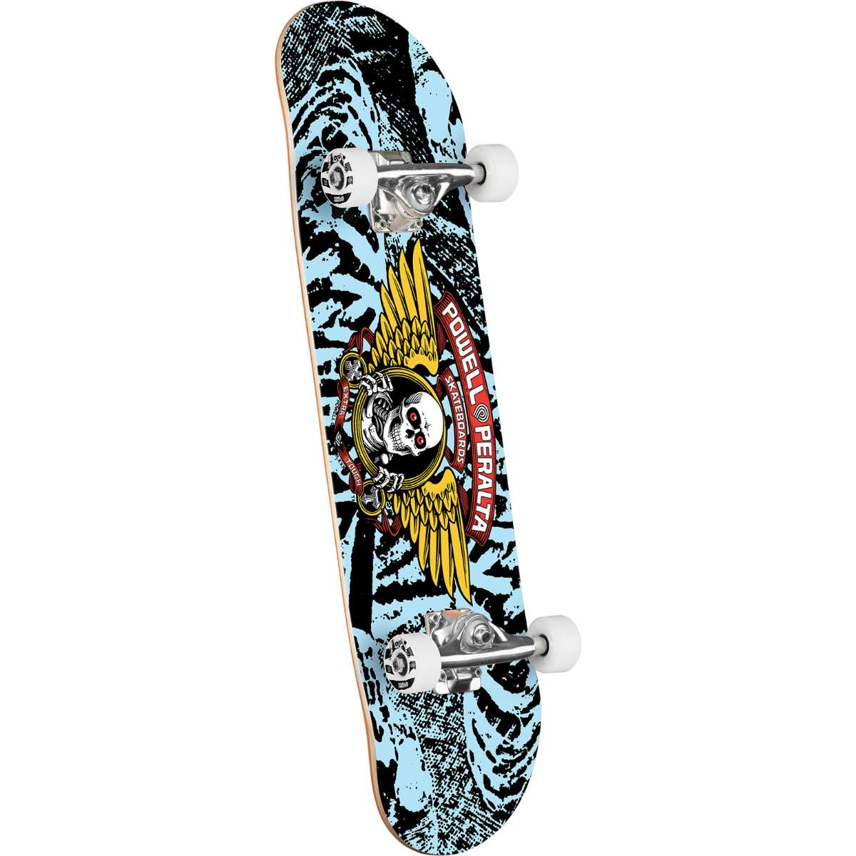 POWELL PERALTA RIPPER MINI 7.0" BLACK/LIGHT BLUE SKATEBOARD BAMBINO