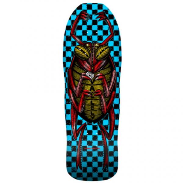 POWELL PERALTA MIKE VALLELY BUG REISSUE BLUE/RED FOIL 10" TAVOLA SKATEBOARD