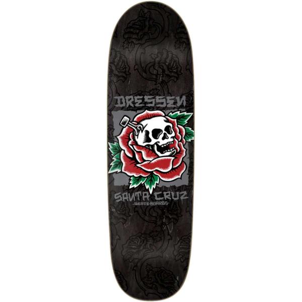 SANTA CRUZ DRESSEN SKULL ROSE PRO SHAPED 9.25'' TAVOLA SKATEBOARD