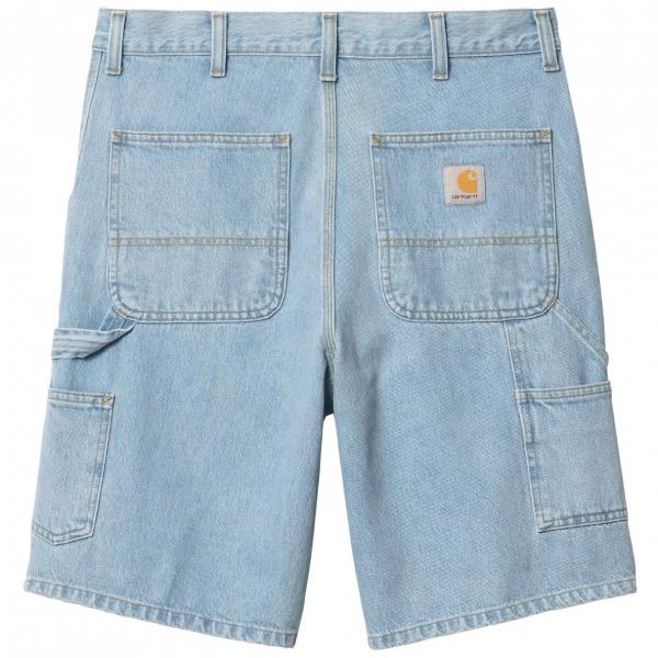 CARHARTT WIP SINGLE KNEE SHORT BLUE (HEAVY STONE BLEACHED)