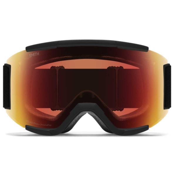 SMITH SQUAD BLACK CHROMAPOP PRO PHOTOCHROMIC RED MIRROR LENS MASCHERA SNOWBOARD