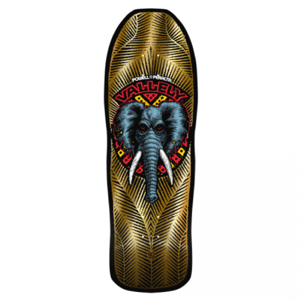 POWELL PERALTA VALLELY ELEPHANT GOLD FOIL 10" TAVOLA SKATEBOARD