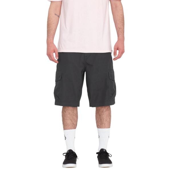 VOLCOM GRANDE BARRACKS 22" CARGO SHORT ASPHALT BLACK