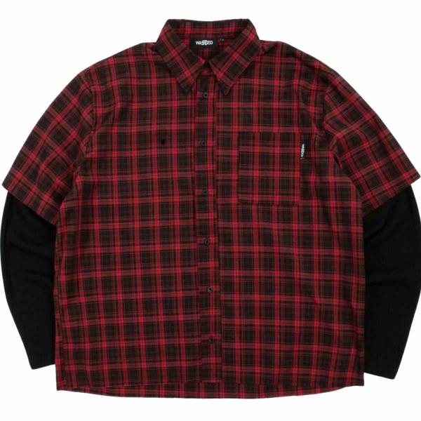 WASTED PARIS TARTAN AGE SHIRT FIRE RED/ BLACK