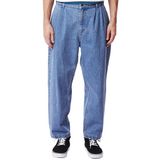 OBEY FUBAR PLEATED PANT BULL DENIM LIGHT INDIGO