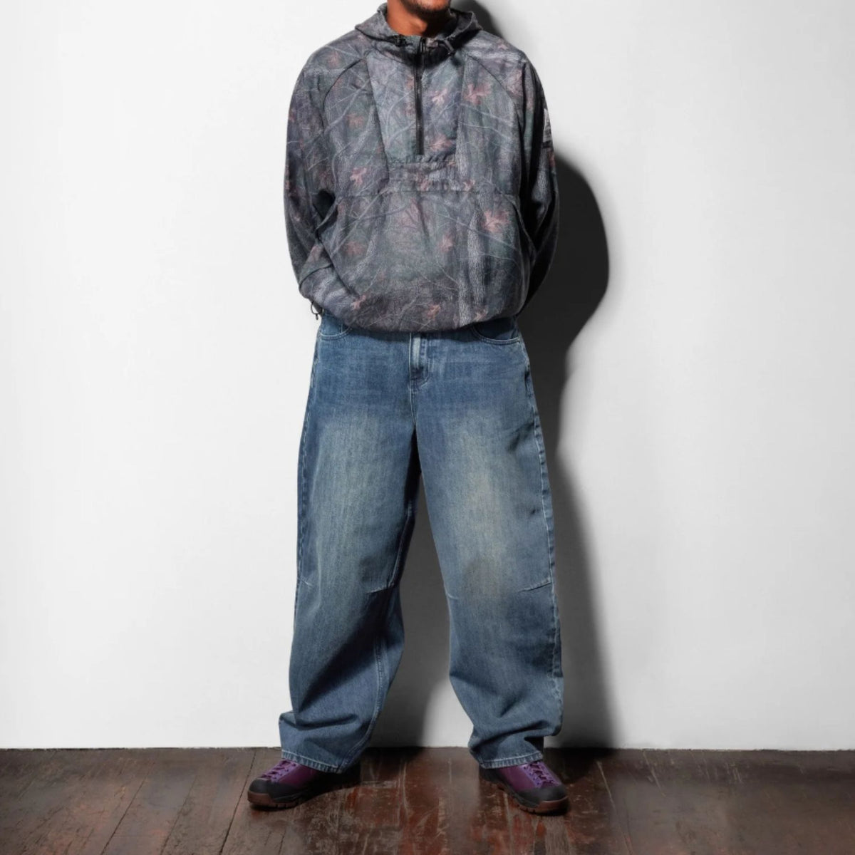 BUTTER GOODS WIDE CUT DENIM JEANS FADED WORK BLUE
