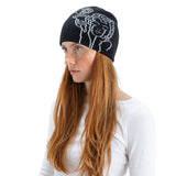 BEYOND MEDALS JACQUARD BEANIE ANGEL BLACK