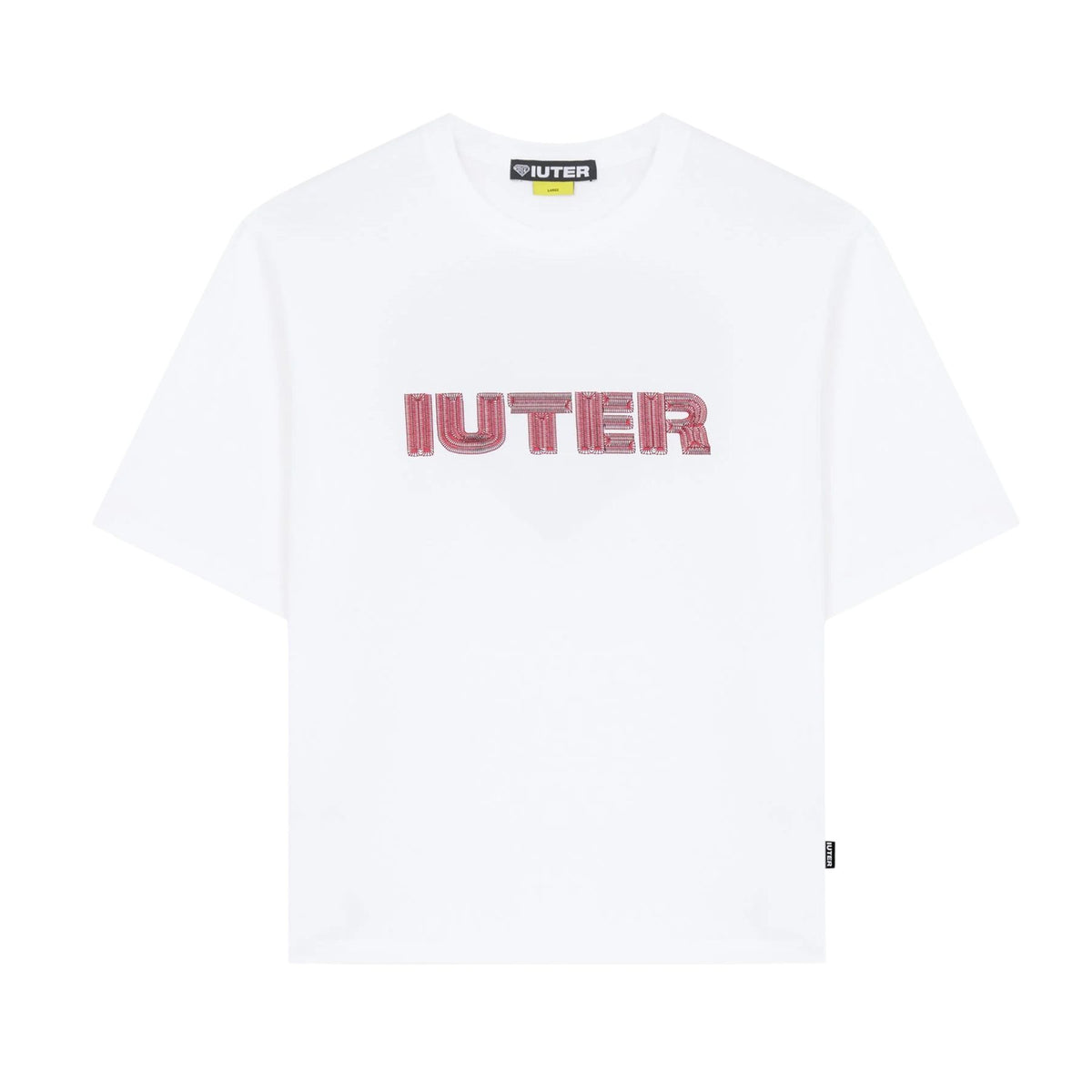 IUTER STITCH LOGO TEE ASPHALT