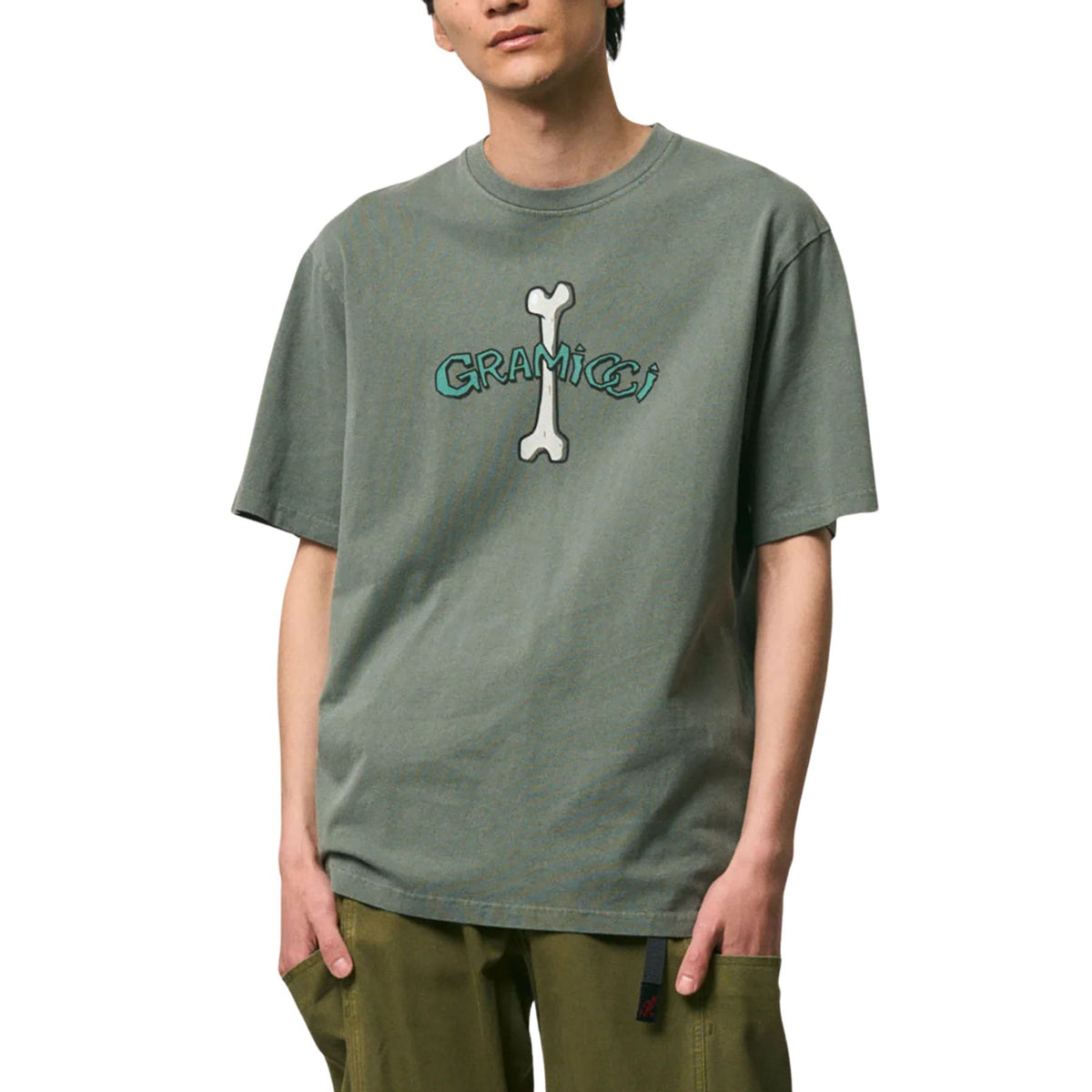 GRAMICCI BONE TEE PIGMENT DIED SAGE PIGMENT T-SHIRT