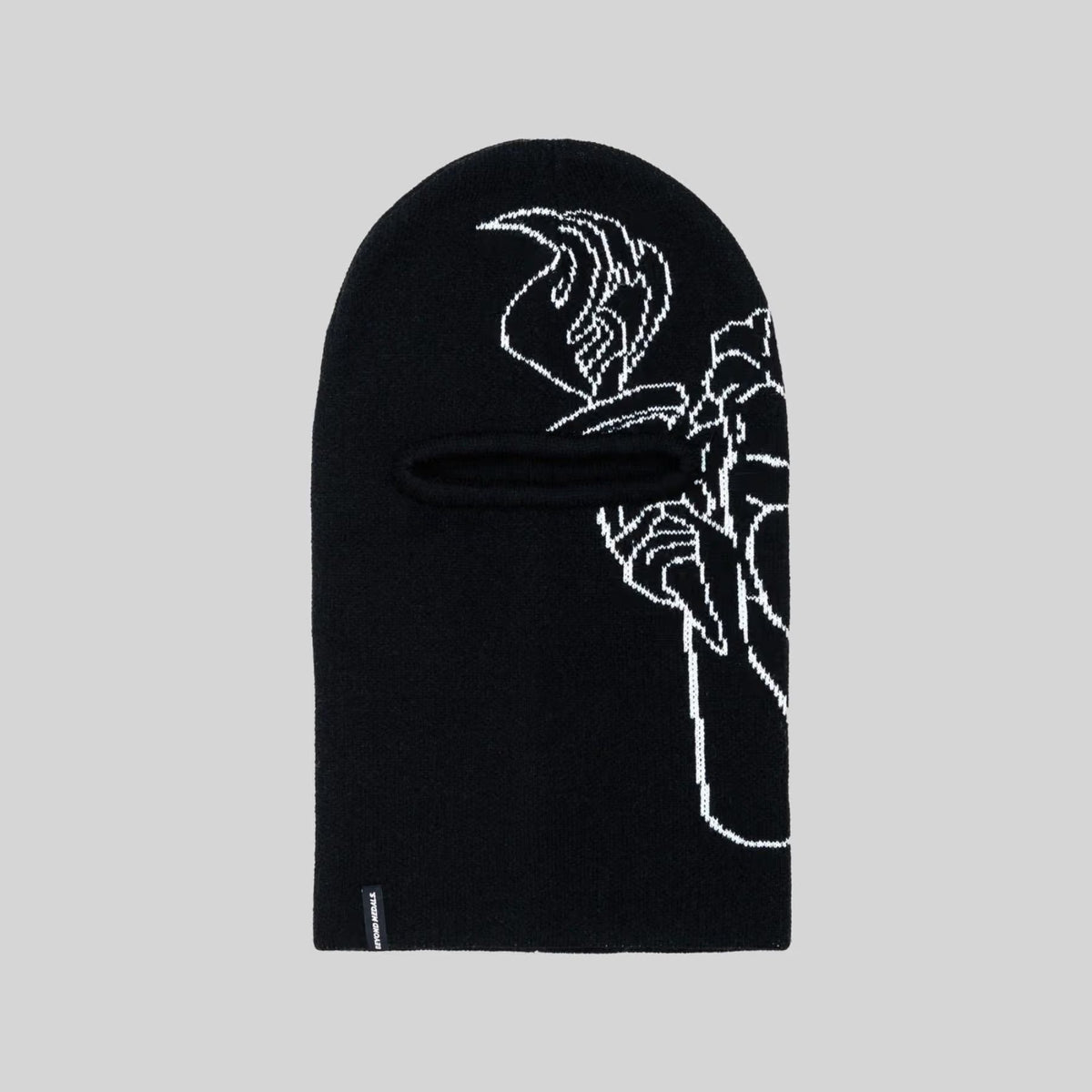 BEYOND MEDALS JACQUARD KNIT BALACLAVA BLACK