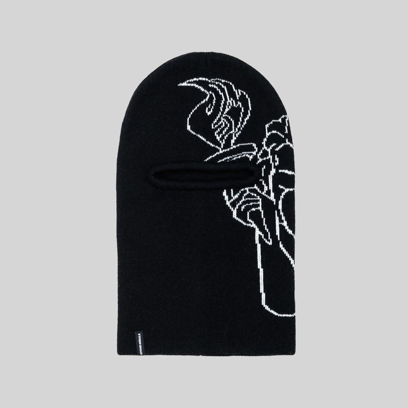 BEYOND MEDALS JACQUARD KNIT BALACLAVA BLACK