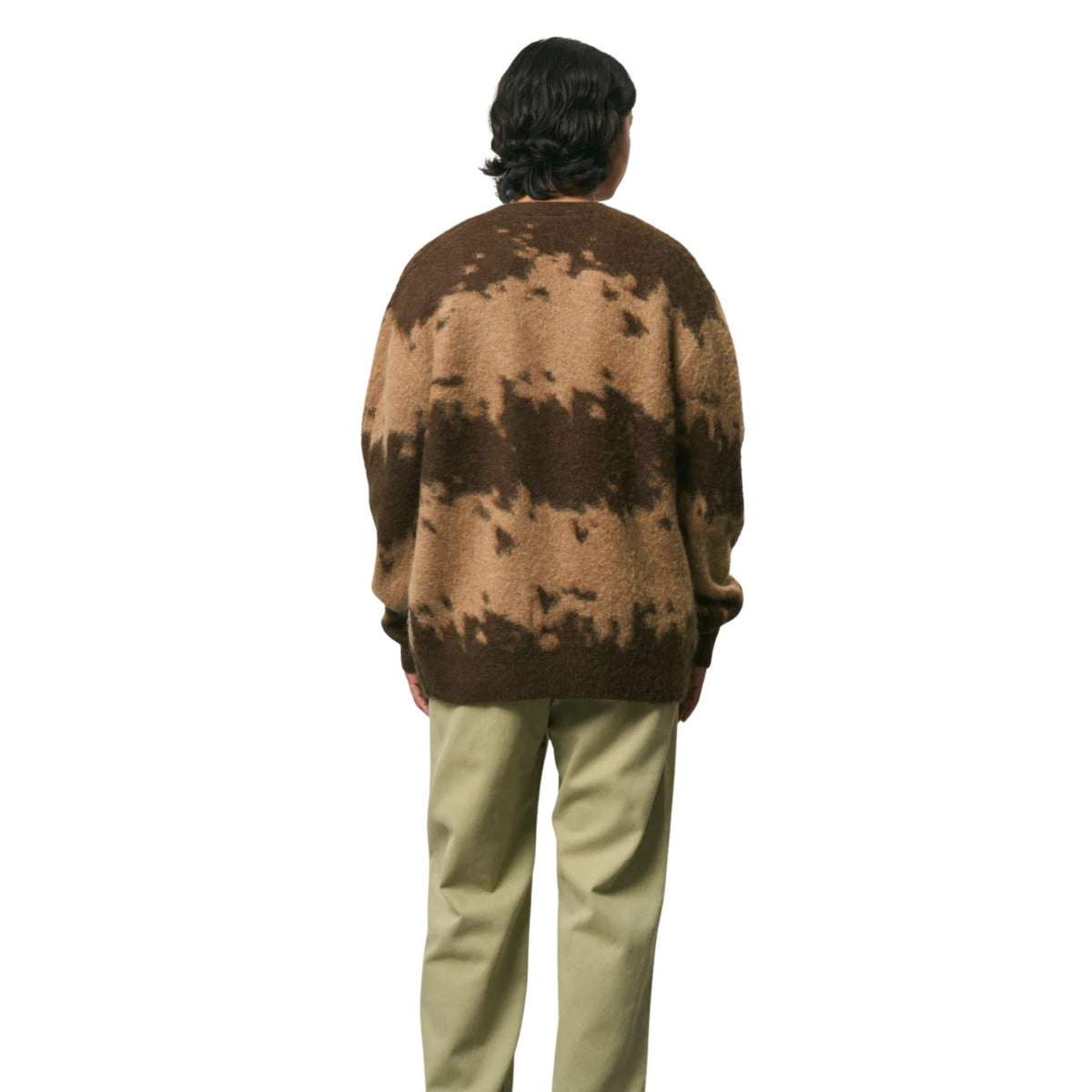 GRAMICCI MOHAIR SPLATTER CARDIGAN TAUPE SPLATTER