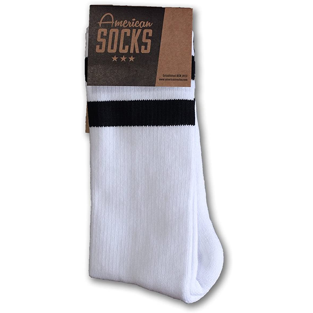 AMERICAN SOCKS OLD SCHOOL WHITE/BLACK CALZINI