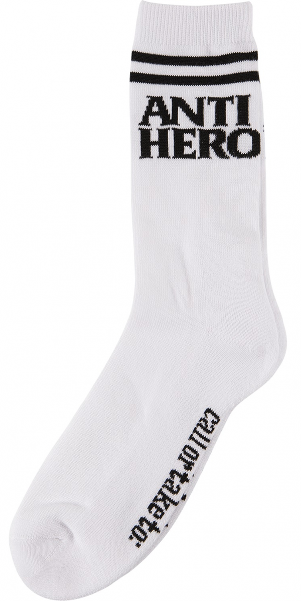 ANTIHERO BLACK HERO IF FOUND WHITE/BLACK CALZINI