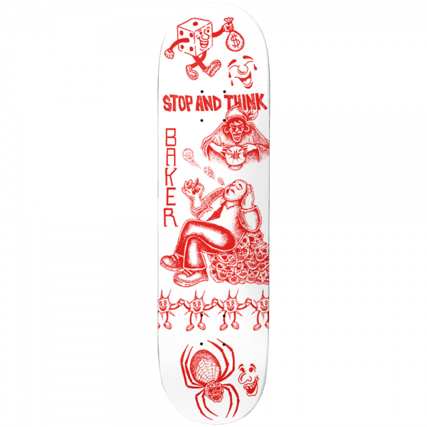 BAKER REYNOLDS STOP AND THINK 8" TAVOLA SKATEBOARD