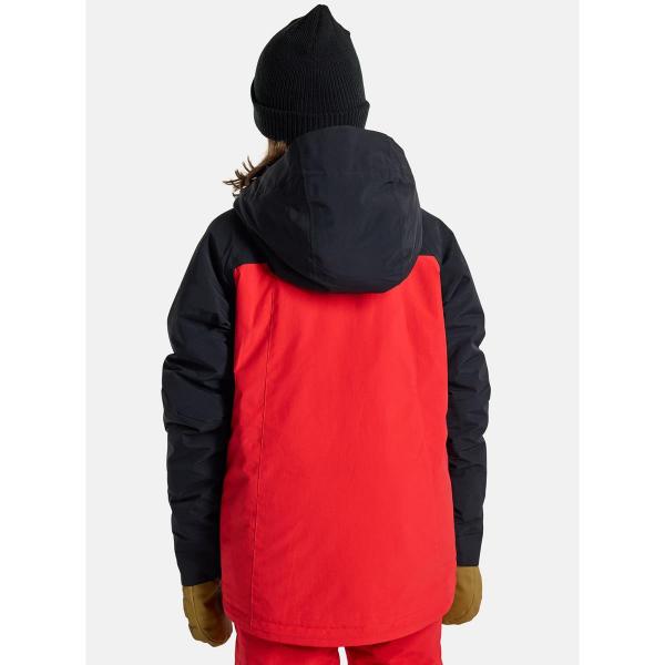 BURTON LODGEPOLE TRUE BLACK/TOMATO GIACCA SNOWBOARD BAMBINO