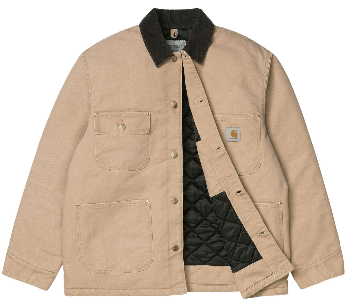 CARHARTT WIP OG CHORE COAT DUSTY HAMILTON BROWN/BLACK GIACCA