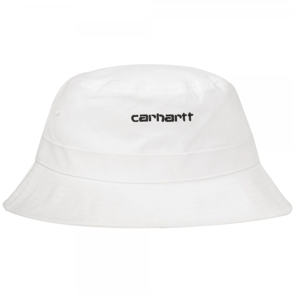 CARHARTT WIP SCRIPT BUCKET WHITE/BLACK CAPPELLO