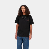 CARHARTT WIP S/S AMERICAN SCRIPT BLACK T-SHIRT